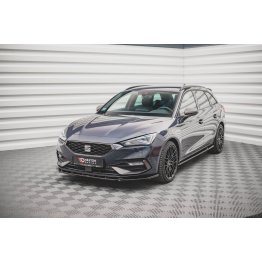 Накладка сплиттер на передний бампер на Seat Leon IV FR